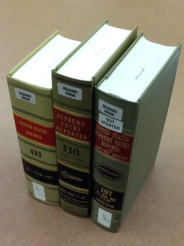 Law Library: The 3 books reporting cases from the U.S. Supreme Court